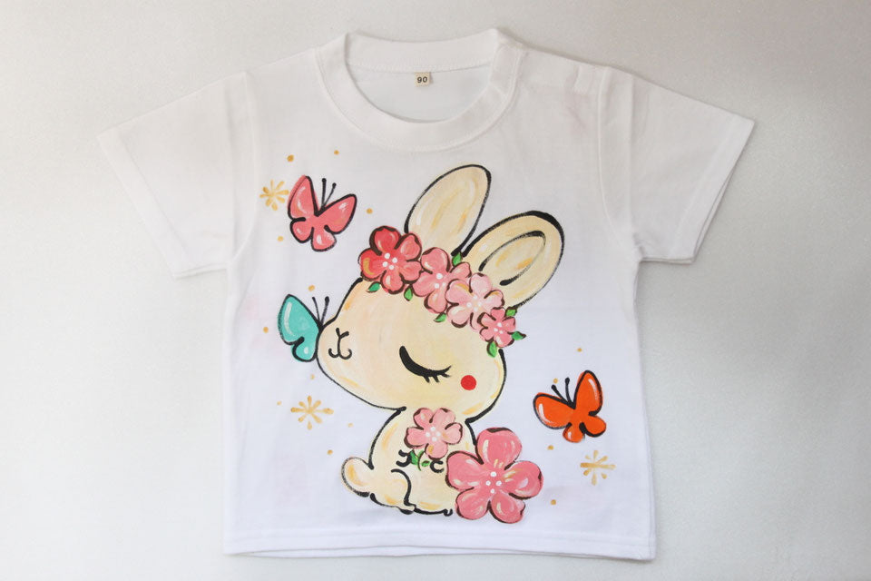 フラワーラビットTシャツ