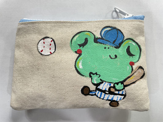 小物雑貨ベースボールカエル