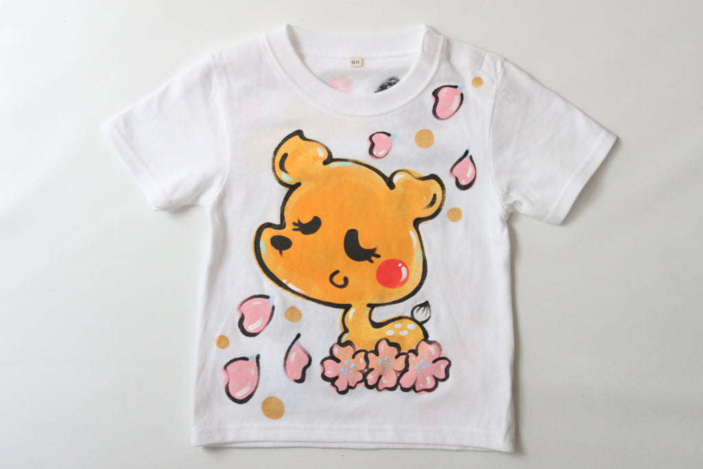鹿ちゃんとお花Tシャツ