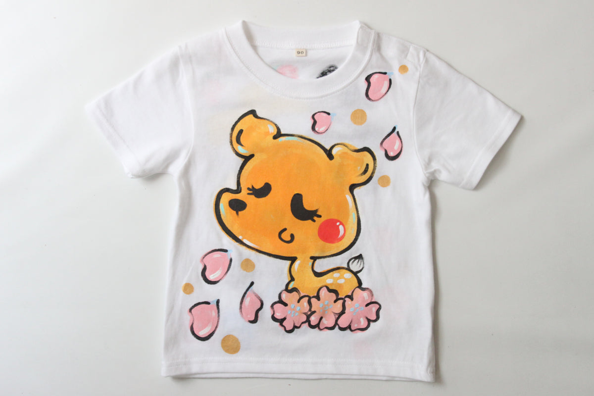 鹿ちゃんとお花Tシャツ